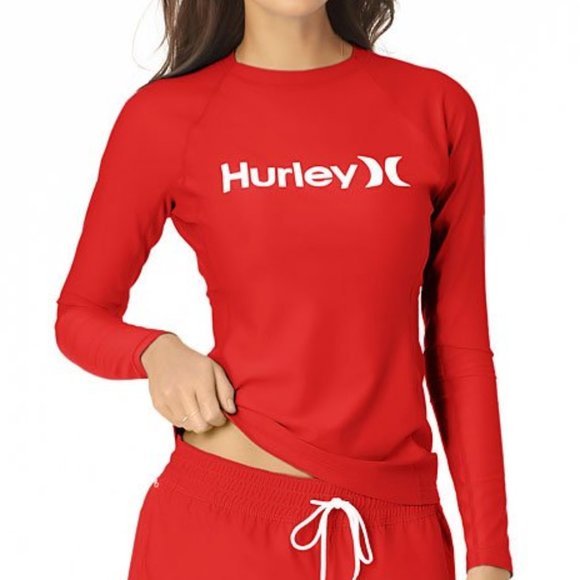 Hurley Other - Hurley Logo Long Sleeve Rashgaurd Red